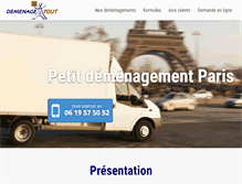 Tablet Screenshot of petitdemenagementparis.com